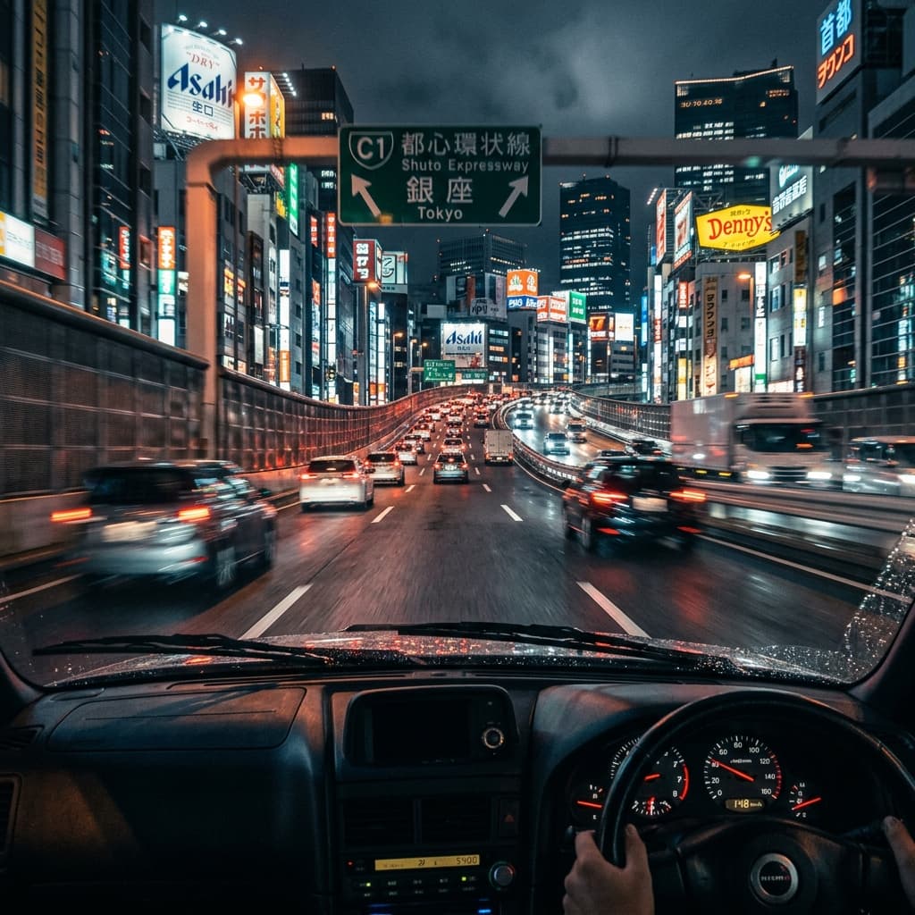 Technical analysis of Shuto Expressway C1 loop geography and urban canyons.